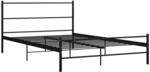 vidaXL Bettgestell Schwarz Metall 160x200 cm Modell 3620219
