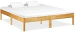 vidaXL Massivholzbett Eiche 180x200 cm 288481