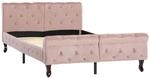 vidaXL Bettgestell Rosa Samt 120x200 cm 288566