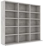 vidaXL CD-Regal Betongrau 100x23x89,5 cm Holzwerkstoff 801791