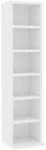 vidaXL CD-Schrank Wei&szlig; 21x20x88 cm Holzwerkstoff 800351