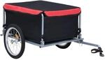 vidaXL Fahrradanh&auml;nger Schwarz und Rot 65 kg 92588