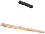 Globo LED-H&auml;ngeleuchte 120 cm Mella Holz naturfarben