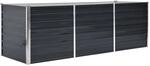 vidaXL Garten-Hochbeet Anthrazit 240 x 80 x 77 cm Verzinkter Stahl 45726