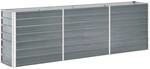 vidaXL Garten-Hochbeet Stahl 240x40x77 cm Grau 661654