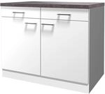 Flex-Well K&uuml;chen-Unterschrank mit Arbeitsplatte Lucca 100 cm