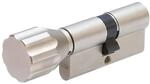 Abus Profilzylinder D6X mit Knauf Z30/K30 Edelstahl-Optik