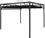 vidaXL Gartenpavillon mit ausziehbarem Dach 3x3 m Anthrazit