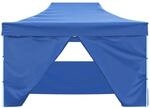 vidaXL Profi-Partyzelt Faltbar mit 4 Seitenw&auml;nden 3x4m Stahl Blau