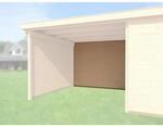 R&uuml;ckwand 450 cm f&uuml;r Weka Holz-Gartenhaus Typ 225 Natur
