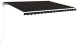 vidaXL Markise Automatisch Einziehbar 400x350 cm Anthrazit 3068989