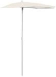 vidaXL Halb-Sonnenschirm mit Mast 180x90 cm Sandfarbe 315559