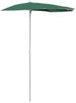 vidaXL Halb-Sonnenschirm mit Mast 180x90 cm Gr&uuml;n 315560
