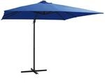 vidaXL Ampelschirm mit LED-Beleuchtung Stahl-Mast 250x250 cm Azurblau 46997