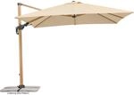 Schneider Ampelschirm 300 cm x 300 cm Natur mit Kurbelmechanik
