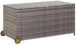 vidaXL Garten-Auflagenbox Hellgrau 120x65x61 cm Poly Rattan 310090
