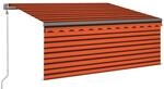 vidaXL Markise Automatisch Einziehbar mit Volant 3,5x2,5m Orange Braun 3069410