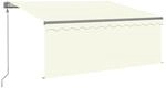 vidaXL Markise Automatisch Einziehbar mit Volant 3,5x2,5 m Creme 3069407