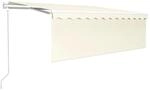 vidaXL Markise Automatisch mit Rollo LED Windsensor 4x3 m Creme 3069312