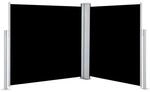 vidaXL Ausziehbare Seitenmarkise Schwarz 120 x 600 cm 48448