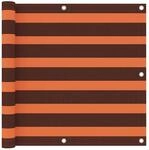 vidaXL Balkon-Sichtschutz Orange und Braun 90x600 cm Oxford-Gewebe 134931