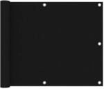 vidaXL Balkon-Sichtschutz Schwarz 75x600 cm Oxford-Gewebe 135059