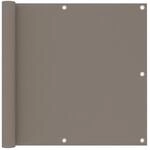 vidaXL Balkon-Sichtschutz Taupe 90x400 cm Oxford-Gewebe 134989