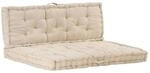 vidaXL Palettenauflagen 2 Stk Baumwolle Beige 3053637