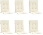 vidaXL Gartenstuhlauflagen f&uuml;r Niedriglehner 6 Stk Creme 100x50x3 cm 314133
