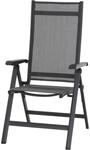 Siena Garden Klappsessel Tesoro Alu 68 cm x 60 cm x 110 cm Anthrazit Matt