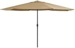 vidaXL Sonnenschirm mit Metall-Mast 390 cm Taupe 47381