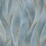 Bricoflor Bl&auml;tter Tapete in Blau Gold Vlies Mustertapete mit Bl&auml;ttern Ideal f&uuml;r