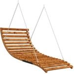 vidaXL Bett-Schaukel Bugholz Massiv mit Teak-Finish 115x147x46 cm 313939