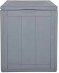 vidaXL Garten-Aufbewahrungsbox Grau 90 L PP Rattan