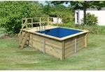 Karibu Pool 1 44 mm Set KDI mit Sonnenterrasse