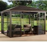 Sojag Aluminium Pavillon Castel 10 x 12 Bronze 298 cm x 362 cm x 283 cm