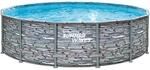 Summer Waves Aufstellpool Elite Frame Steinoptik Grau &Oslash; 427 cm x 107 cm
