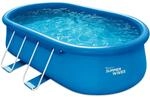 Summer Waves Quick Pool Oval Aufblasbar Blau 457 cm x 305 cm x 107 cm