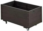 PLUS Pflanzkasten auf Rollen 48x88x47 cm - Schwarz