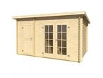 Lasita Gartenhaus Belmont 28 mm Wandst&auml;rke BxTxH 420 x 288,8 x 222,3 cm Natur