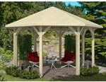 Skan Holz Pavillon Nice 2 Leimholz 484 cm x 484 cm Natur
