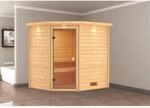 Karibu Sauna Elea LED-Dachkranz Natur