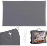 Relaxdays Sonnensegel Polyester Edelstahl Grau UV-Schutz 4 x 6 m 3,9 kg