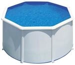 Gre Stahlwand-Pool Fidji &Oslash; 240 cm x 120 cm Rund Wei&szlig;