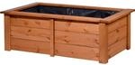 Dobar Gartenteich Kubus inkl. Teichfolie Kiefer Braun 120 x 72 x 42 cm FSC&reg;