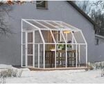 Palram - Canopia Gew&auml;chshaus Wei&szlig; 6,7 m&sup2; inkl. Fundamentrahmen