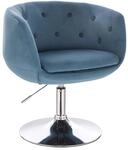 Svita Panama Retro Loungestuhl Polsterstuhl Cocktailsessel Tellerfu&szlig; Metall Samt