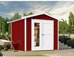 weka Holz-Gartenhaus 224 A Gr. 2 Satteldach Schwedenrot neue Design-Doppelt&uuml;r