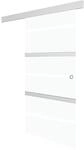 vidaXL Schiebet&uuml;r ESG-Glas und Aluminium 76x212 cm Silbern 288058