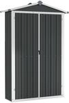 vidaXL Ger&auml;tehaus Anthrazit 107,5x46x183 cm Verzinkter Stahl 786985